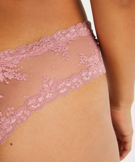 Brasiliansk truse V-shape Mesh, Rosa