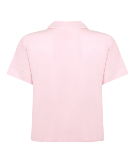 Essential kortermet jakke i jerseystoff, Rosa