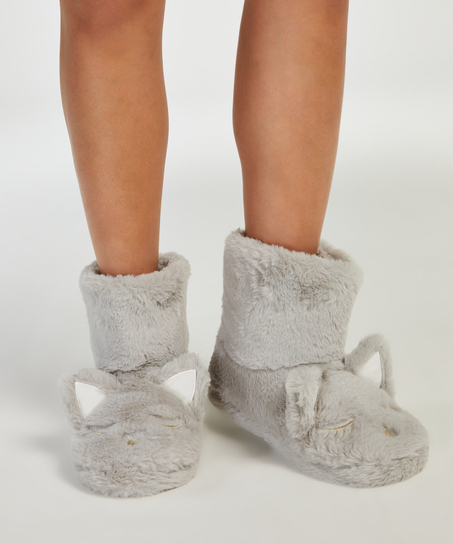 Cat Slippers, Grå