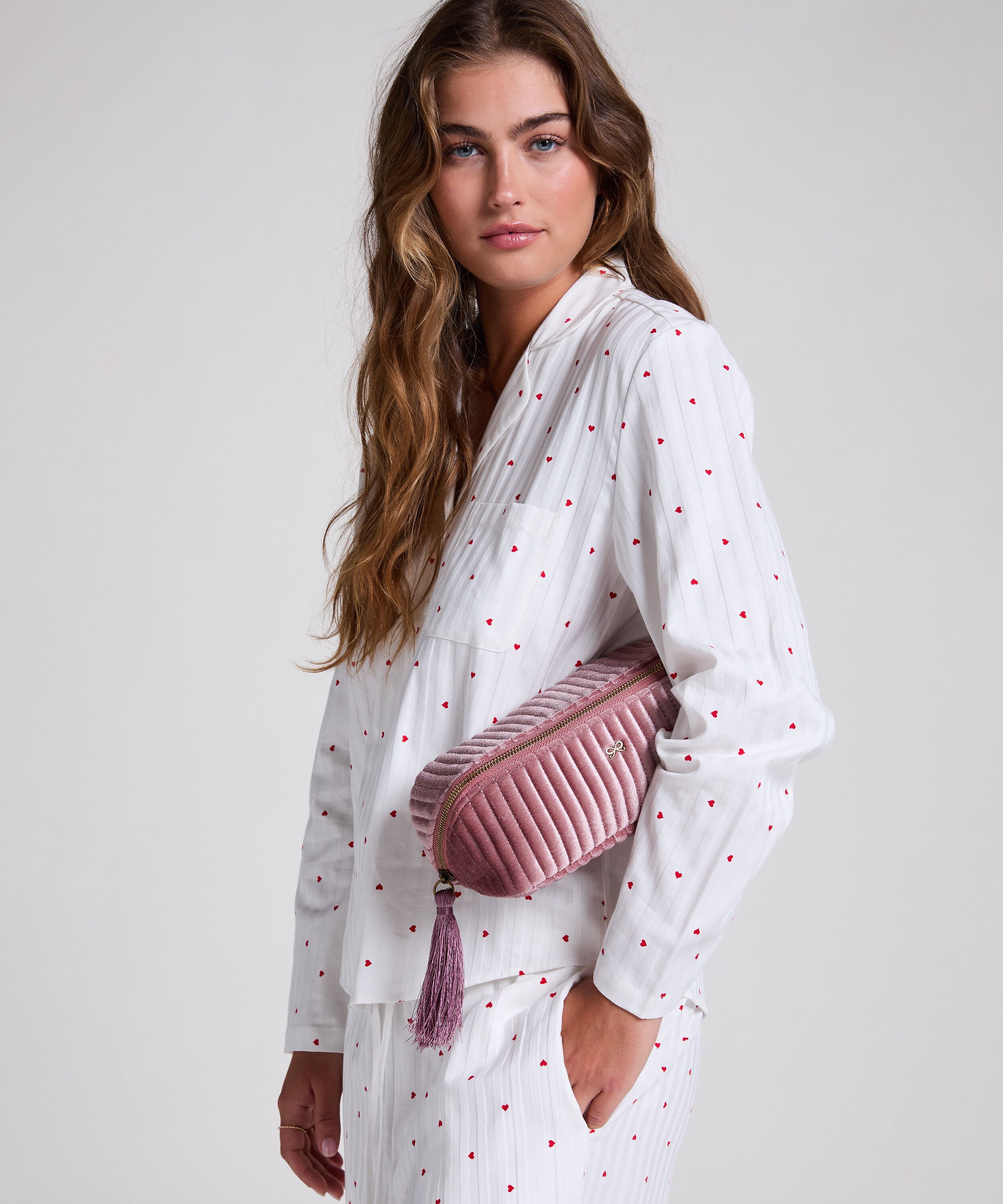 Velvet Make-Up Bag, Rosa