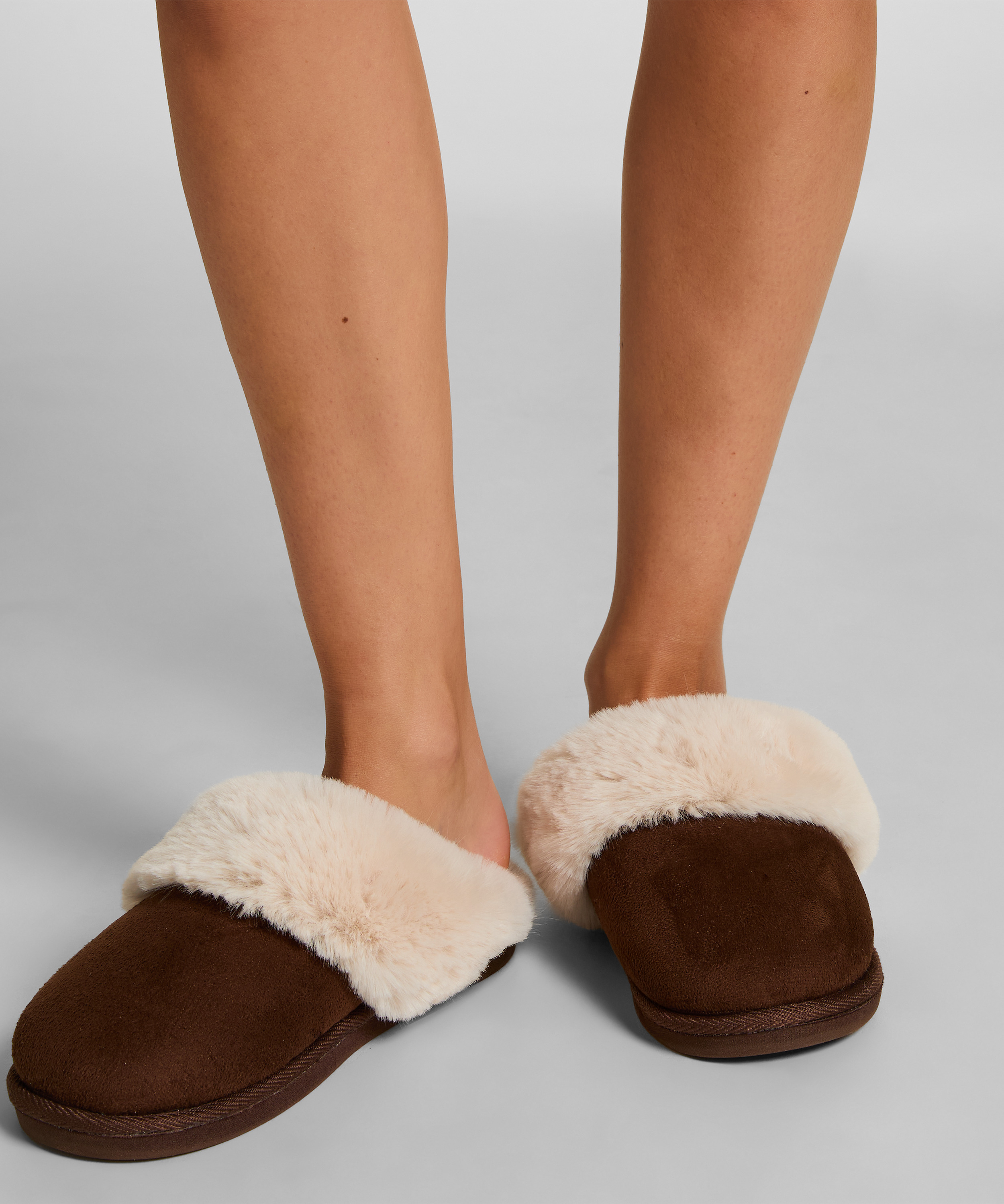 Betty Fake Fur Mule, Brun, main