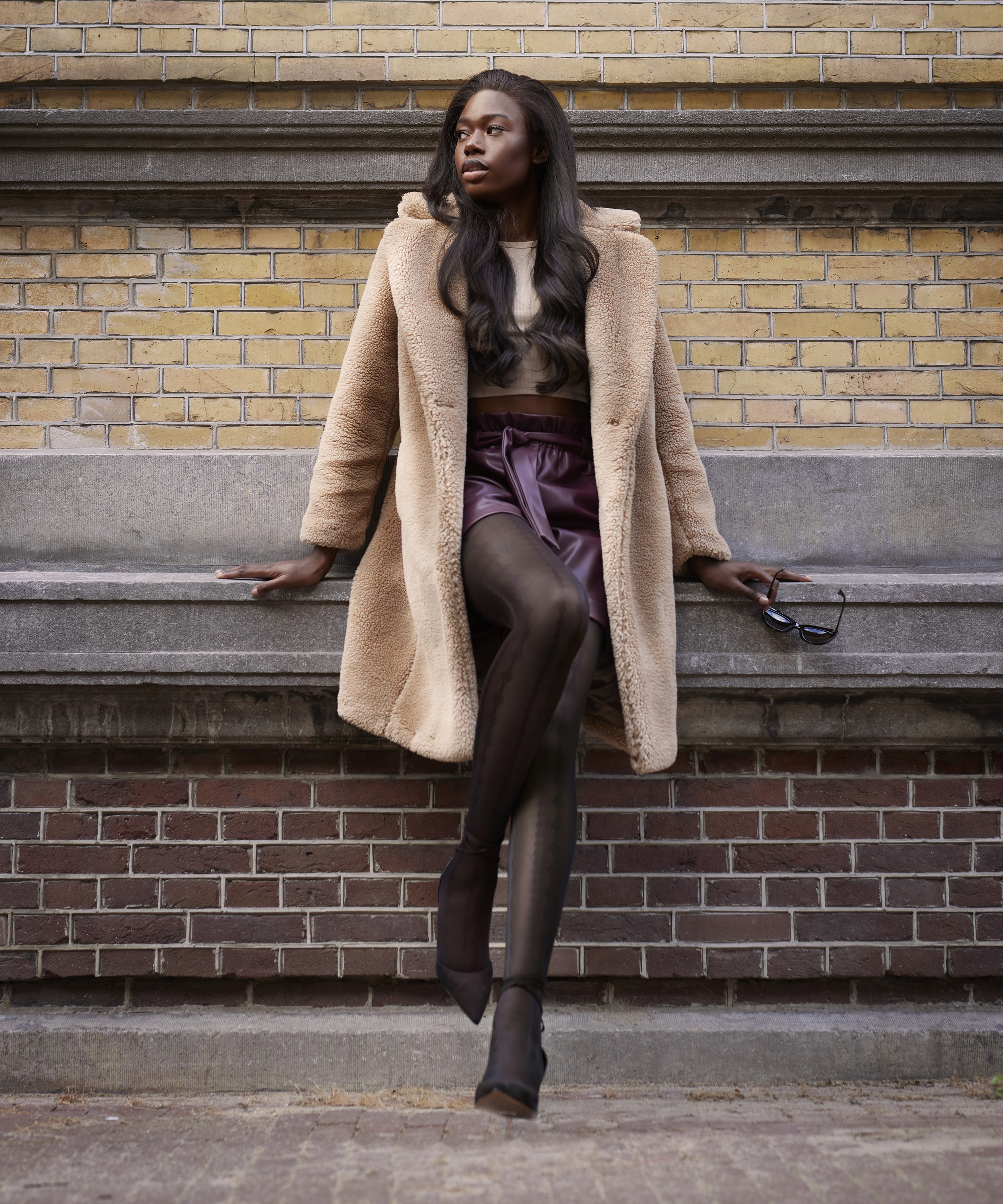 Diamond fishnet panty 15 denier, Svart, main