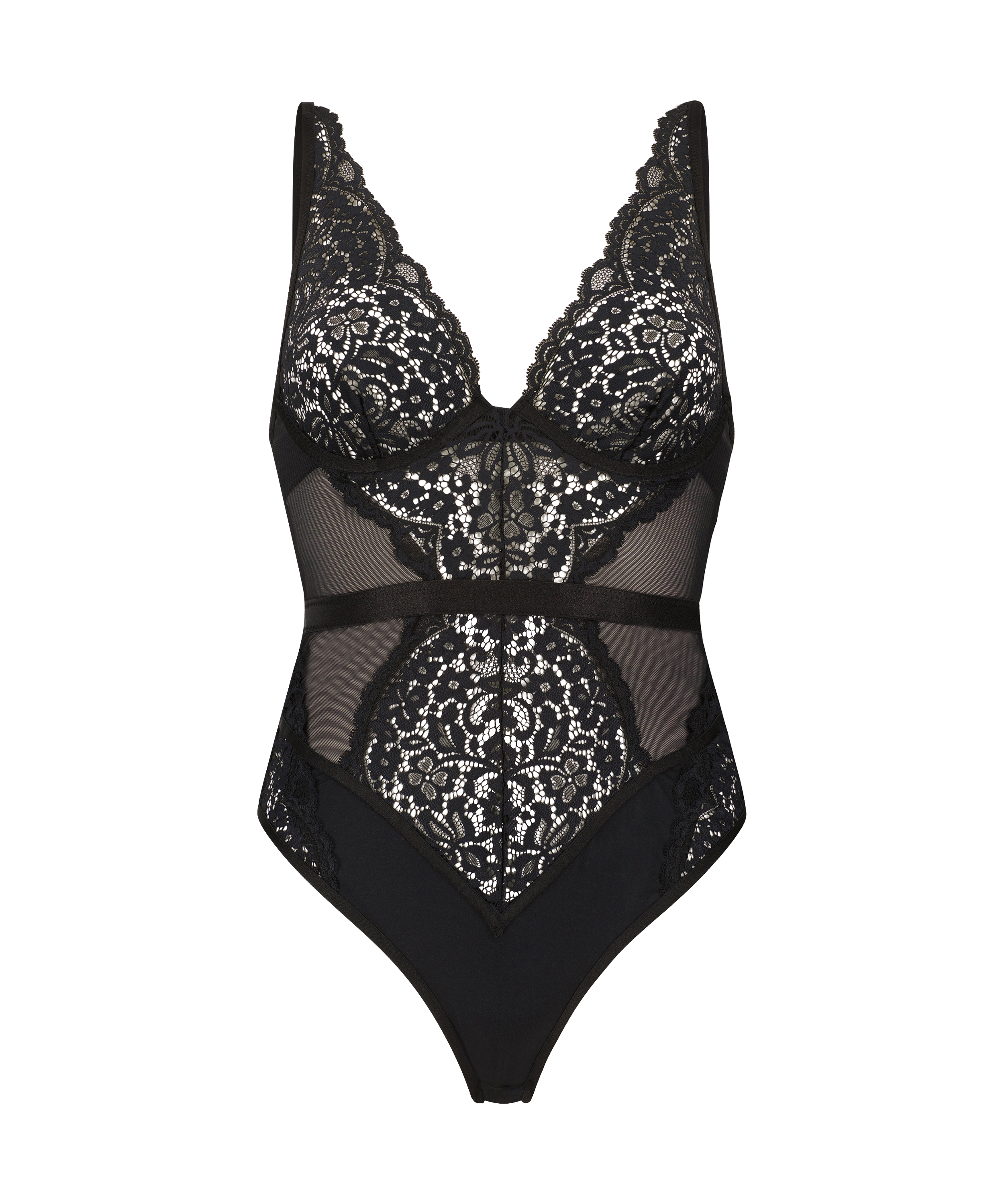 Rose body med spiler, Svart, main