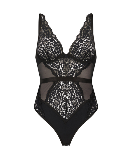 Rose body med spiler, Svart