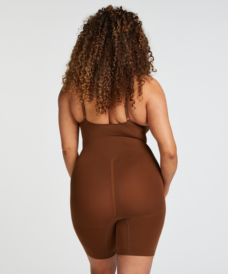 S&oslash;ml&oslash;s forsterkende bodysuit med h&oslash;ye ben, R&oslash;d