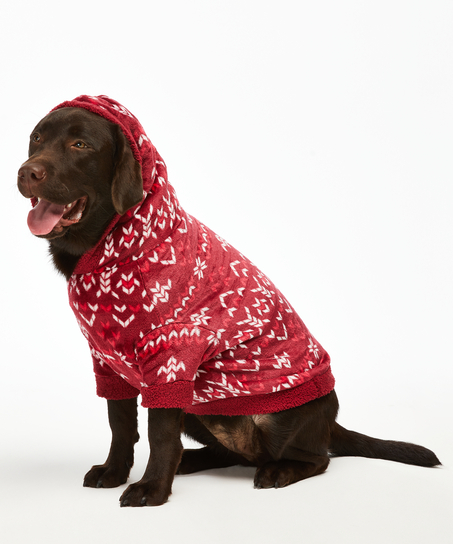 Fleece hunde-onesie, R&oslash;d