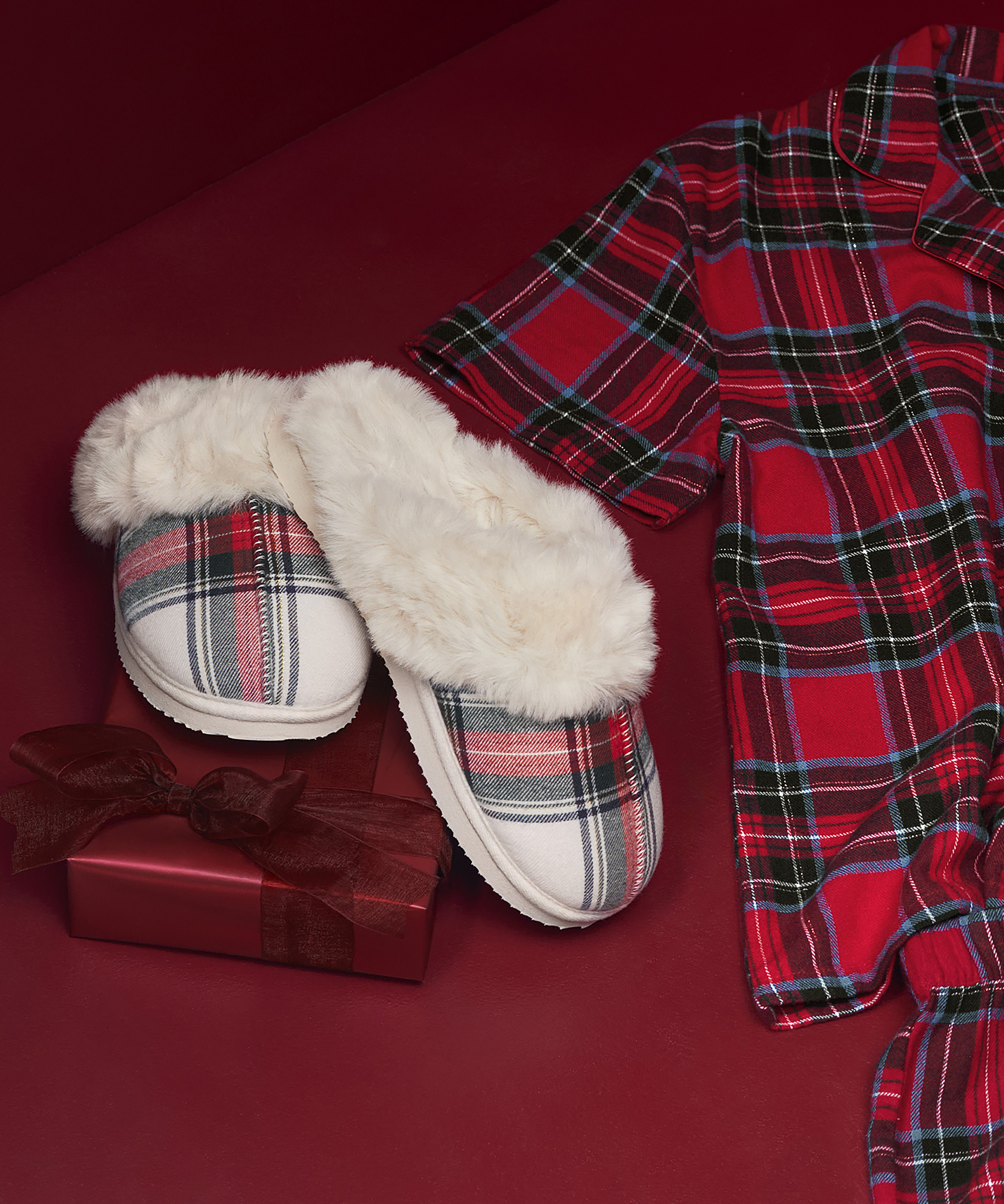 Teddy Mule-tøfler, Hvit, main