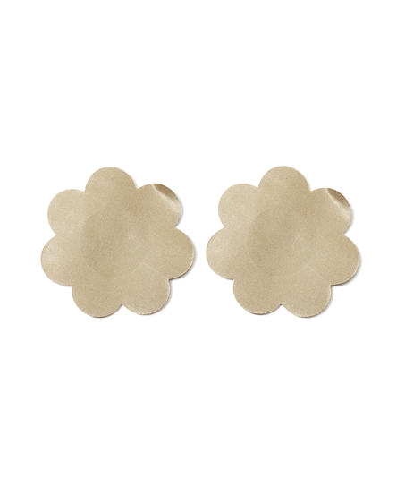 3 pack Brystvortedekkere i sateng, Beige