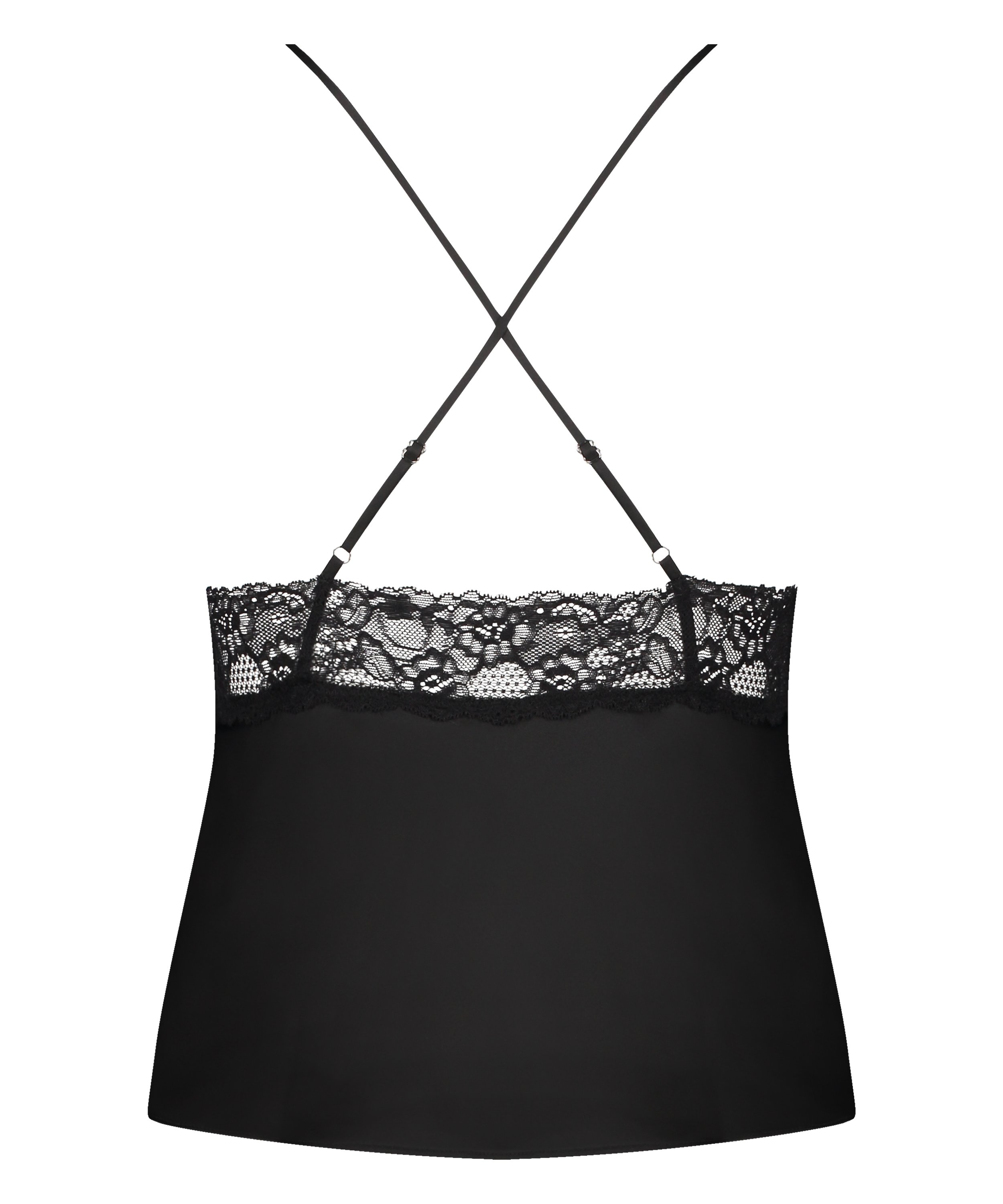 Cami-topp Satin Marcela, Svart, main