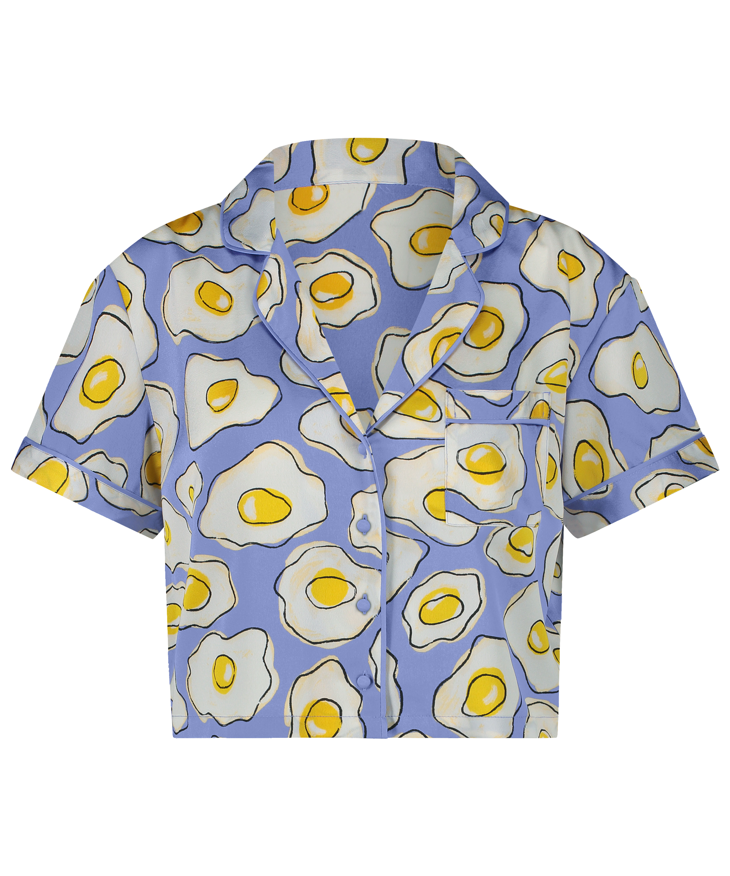 Kortermet jakke i sateng, Lilla, main