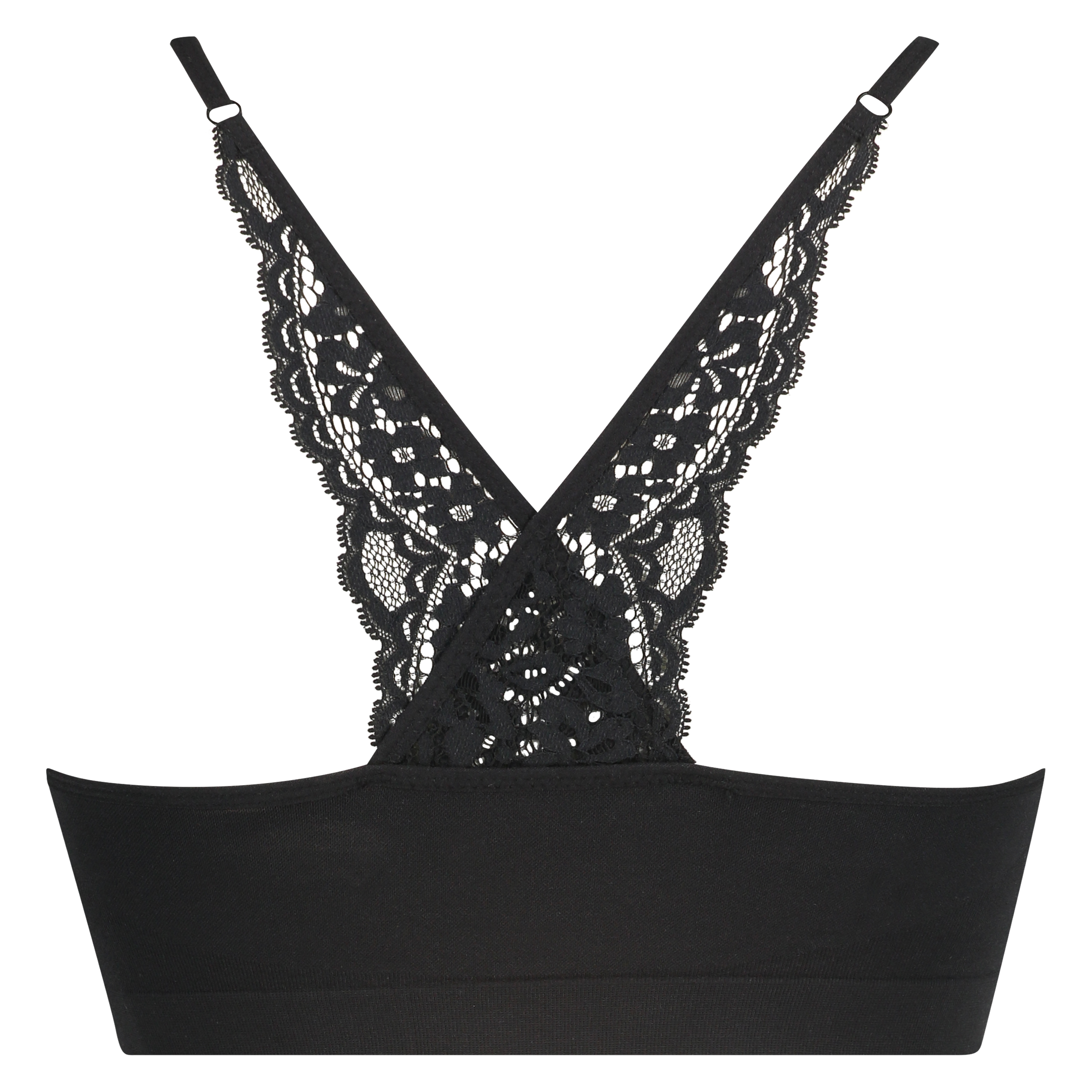 Rose sømløs bralette, Svart, main