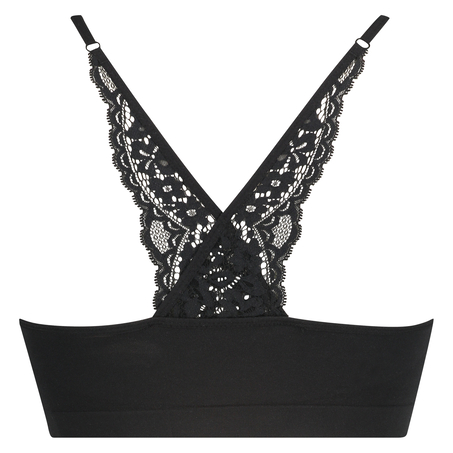 Rose sømløs bralette, Svart