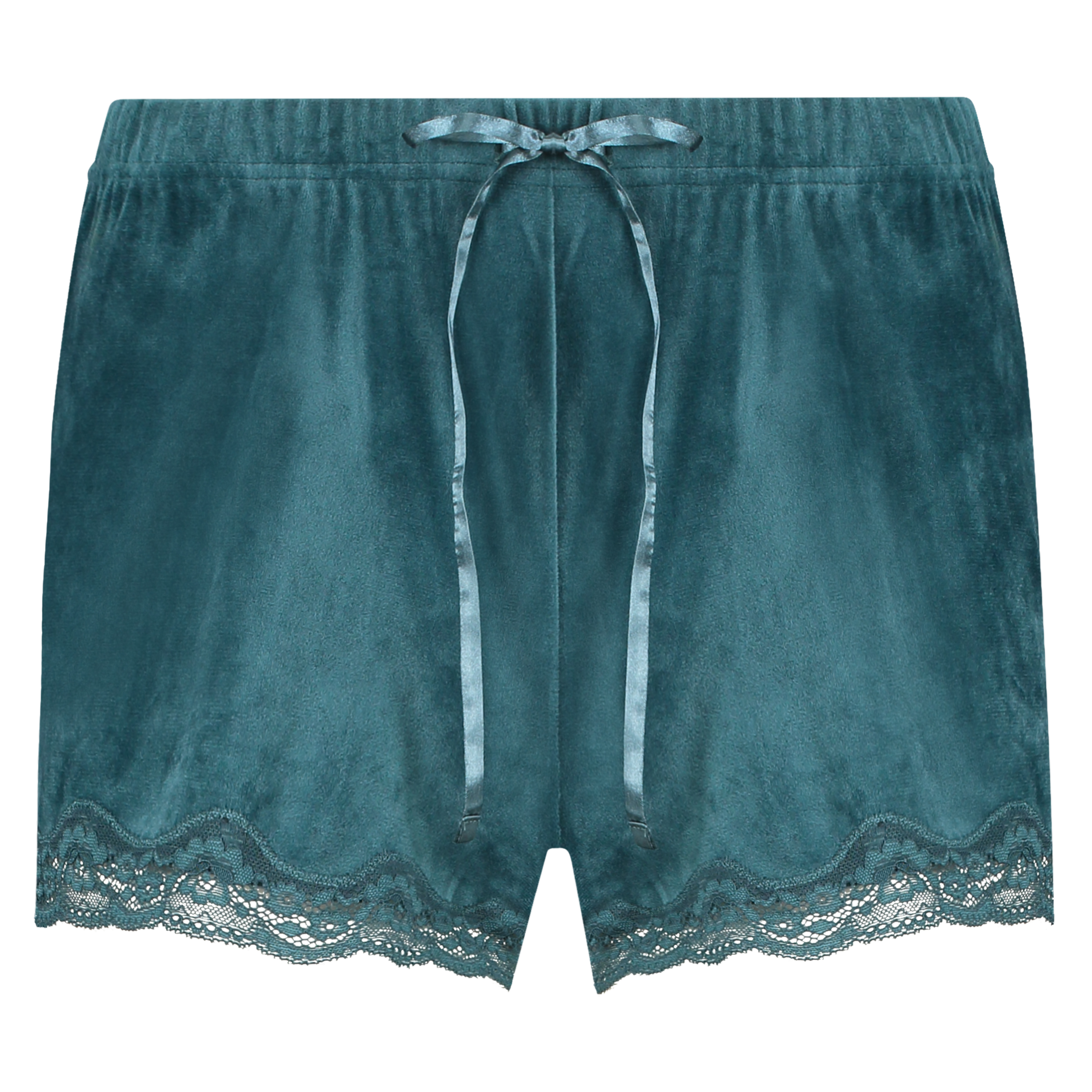 Velvet lace shorts, Bl&aring;, main