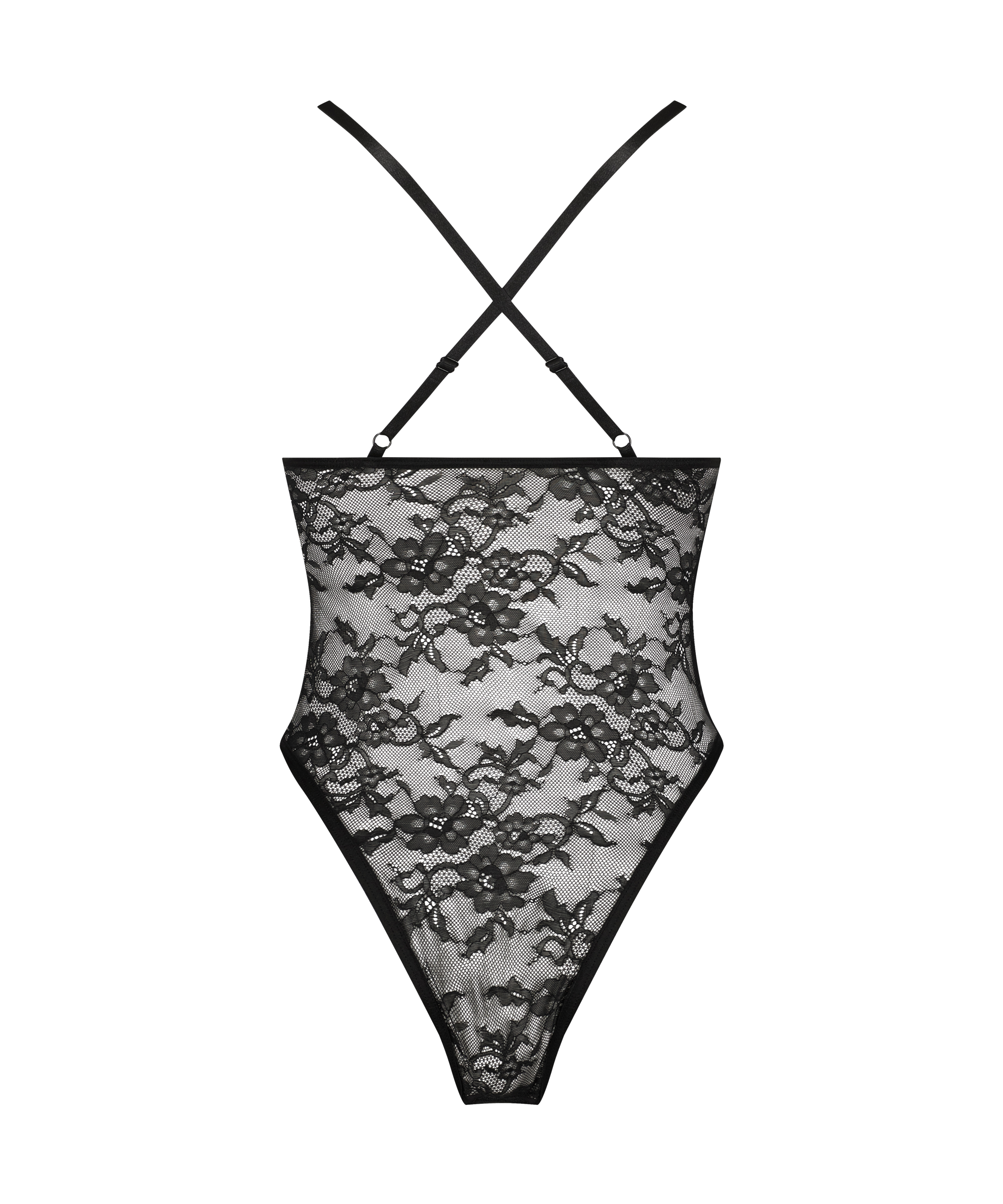 Body med høyt snitt Sienna, Svart, main