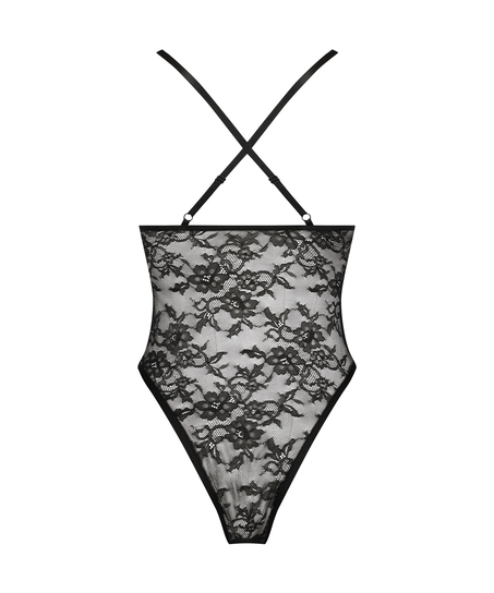 Body med høyt snitt Sienna, Svart