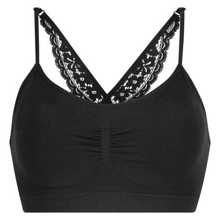 Marine sømløs bralette, Svart