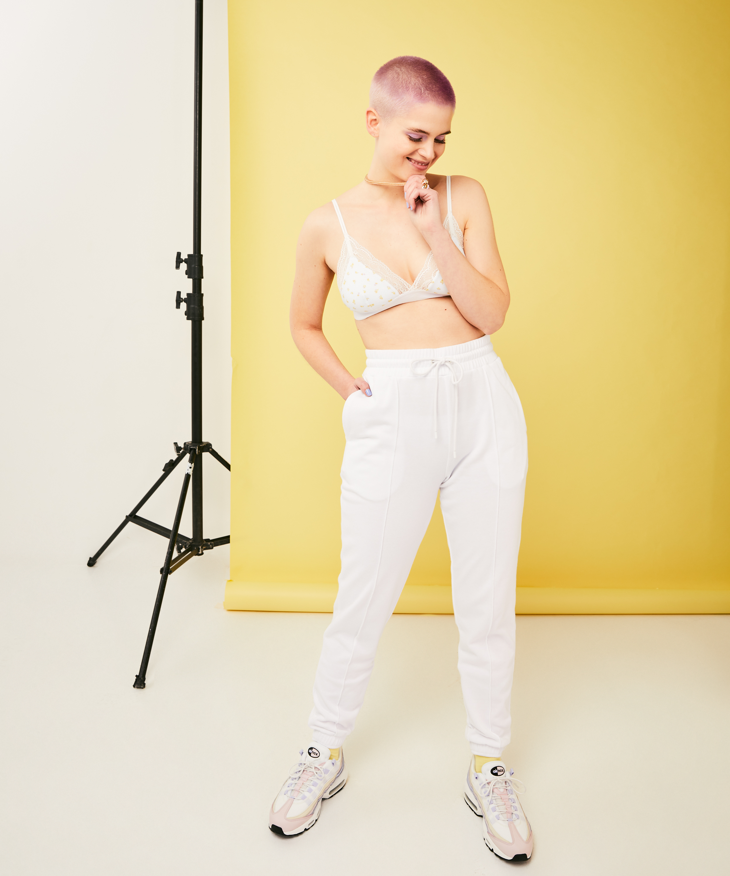 Snuggle Me joggebukse, Hvit, main