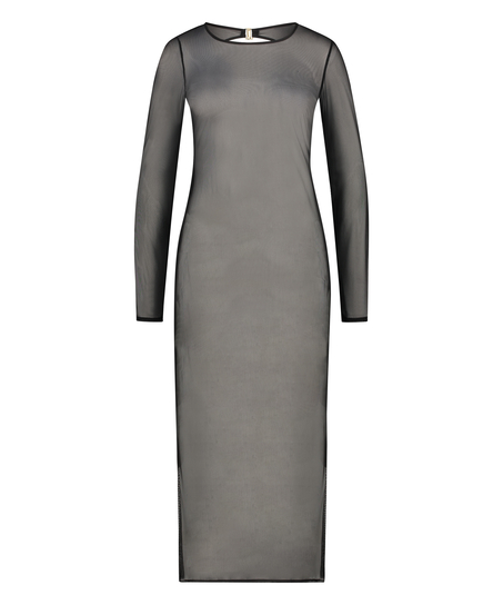 Lang flortynn kjole, Svart