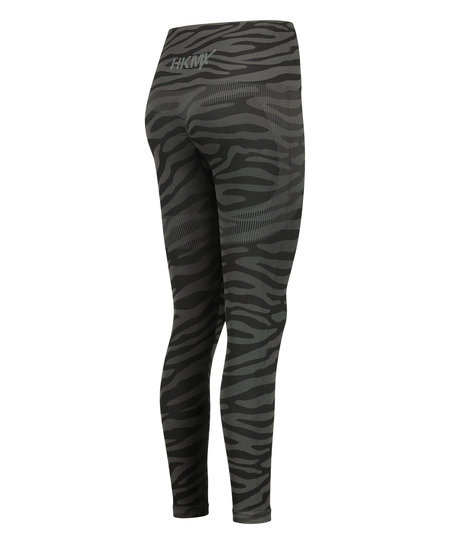 HKMX High waisted s&oslash;ml&oslash;s treningstights, Svart