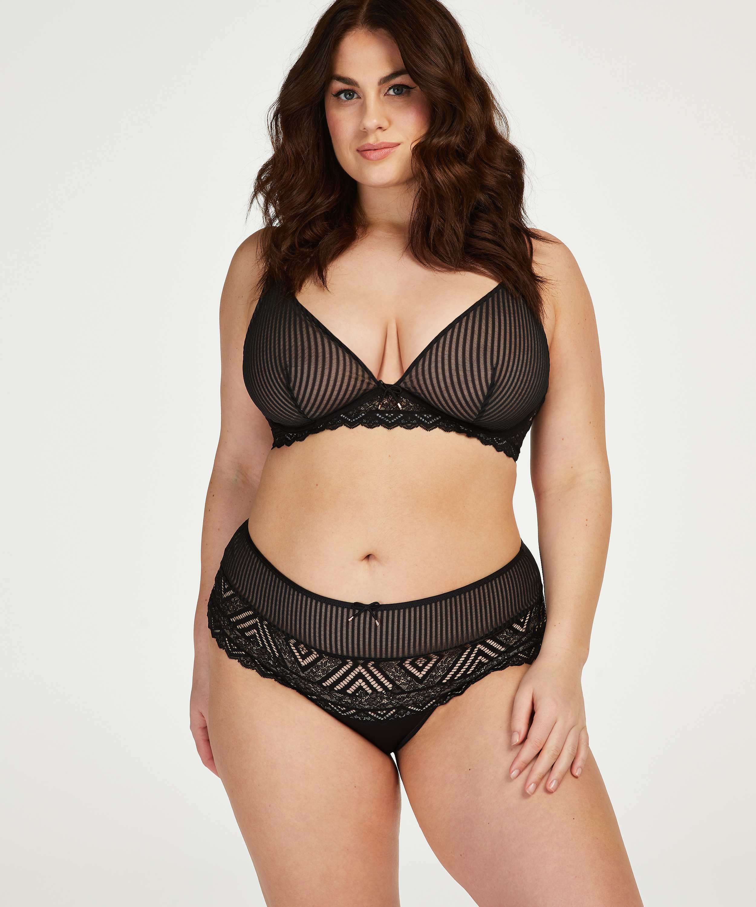 Lenix høy hipster-string I AM Danielle, Svart, main