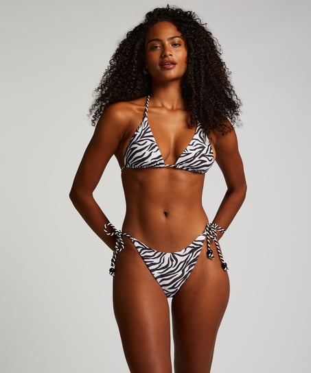 Trekantbikinitopp Doha Zebra, Hvit