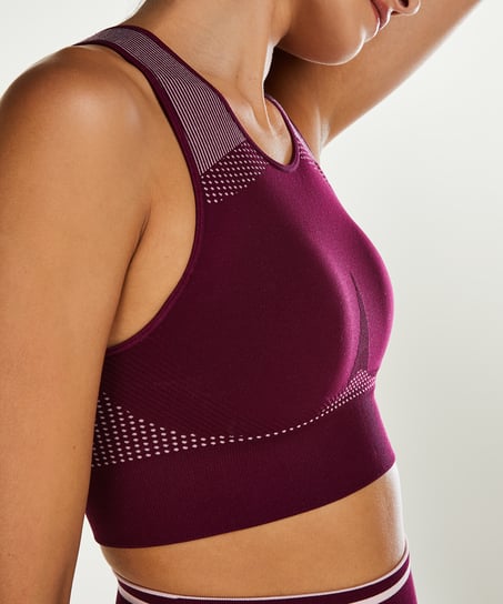 HKMX The Highneck Level 2 Sports Bra, Lilla