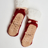 Deer slipper socks, Hvit