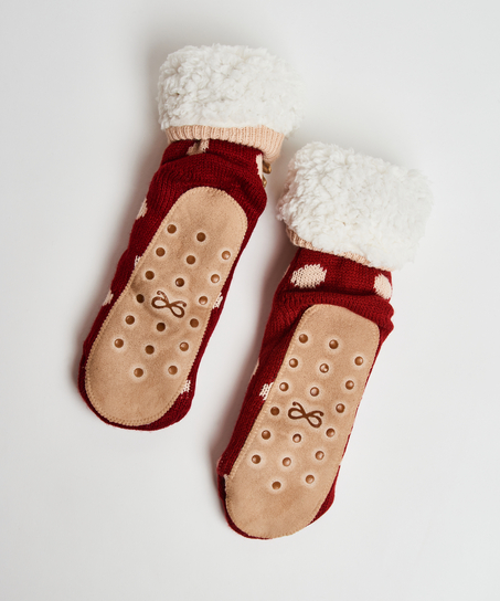 Deer slipper socks, Hvit