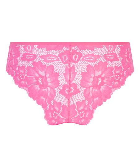 Invisible brasiliansk truse Lace Back, Rosa