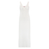 Modal Lace lang slipkjole, Hvit