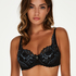 Doutzen Enchanted padded underwired half-cup bra, Svart