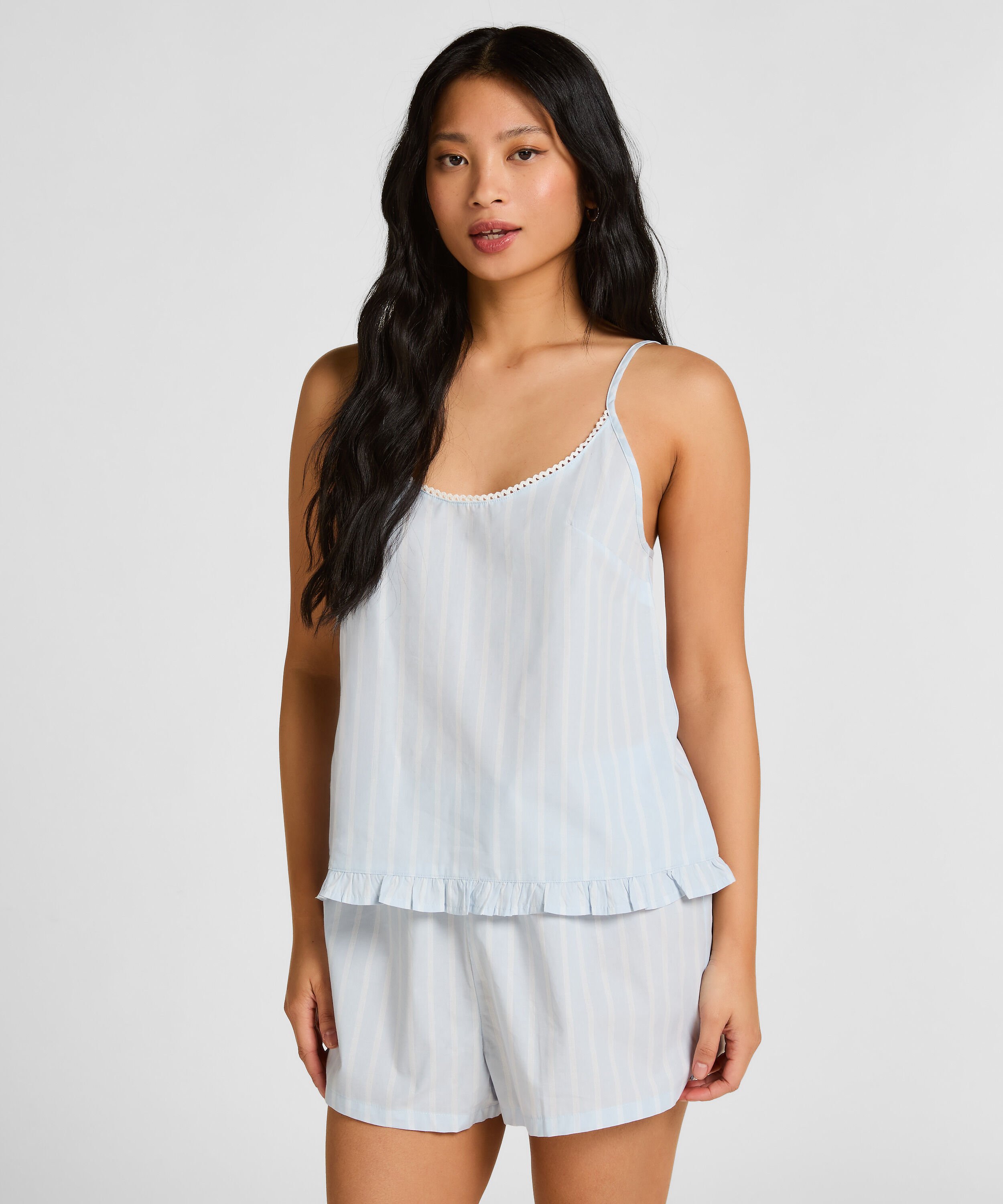 Stripete bomullsshorts