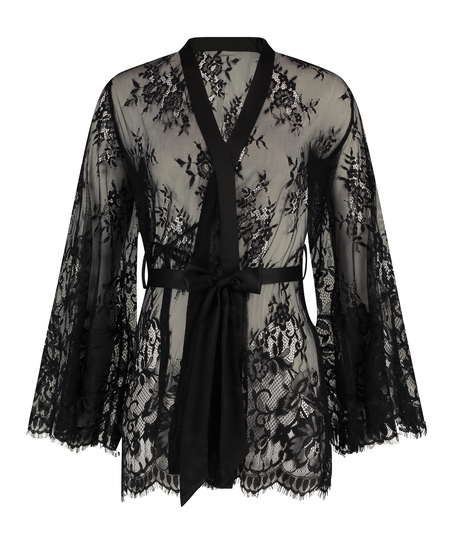 Kimono Lace Isabelle, Svart