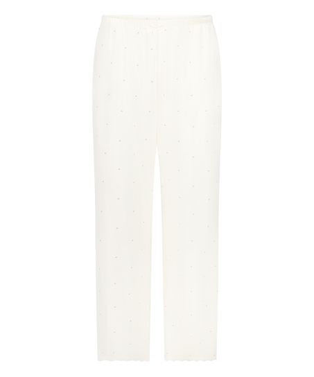 Pointelle Pant, Hvit