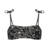 Paisley bikini crop-top, Svart