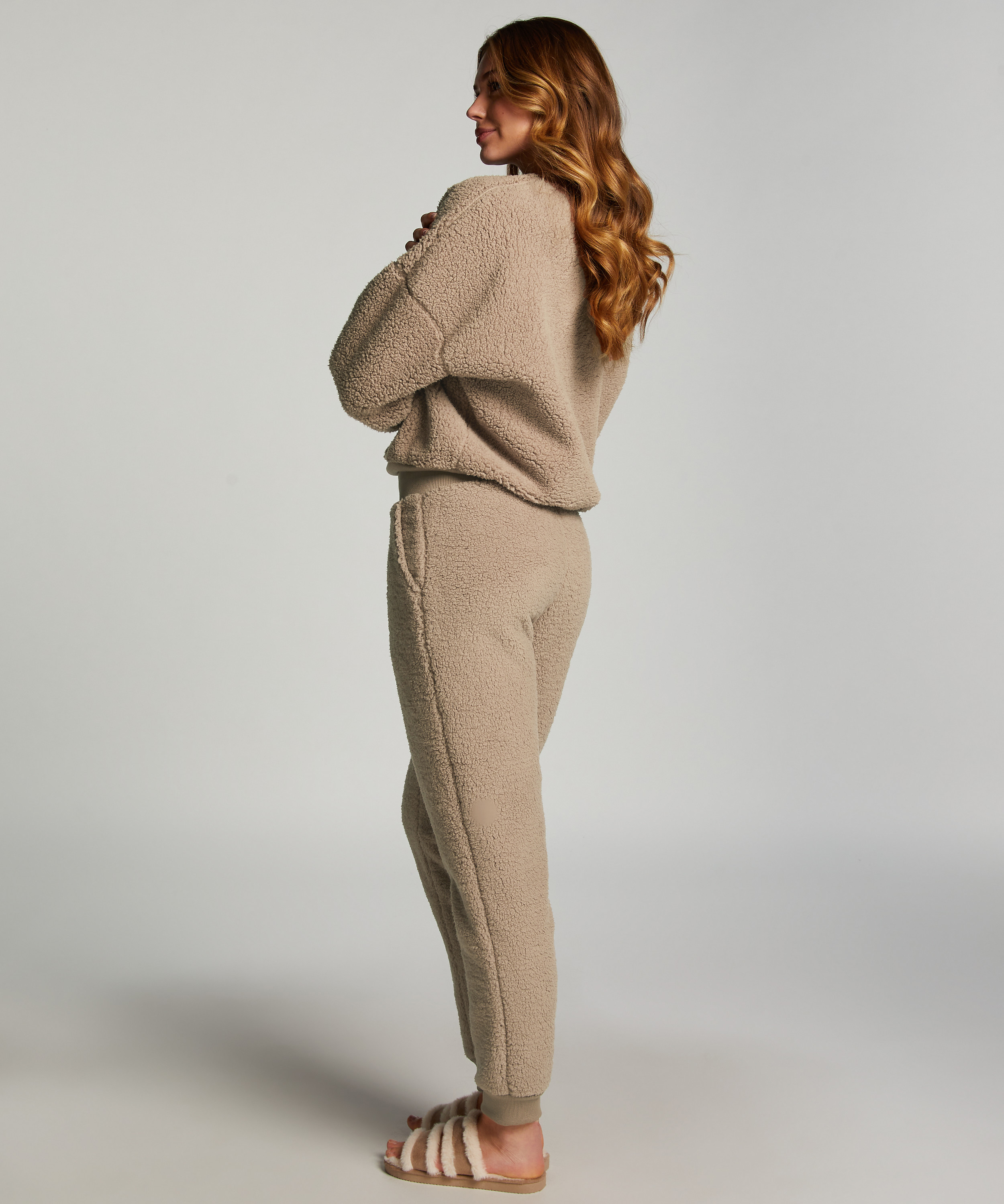 Topp Teddy fleece, Brun, main