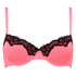 Padded underwired  bra Secret Lace contrast, Rosa