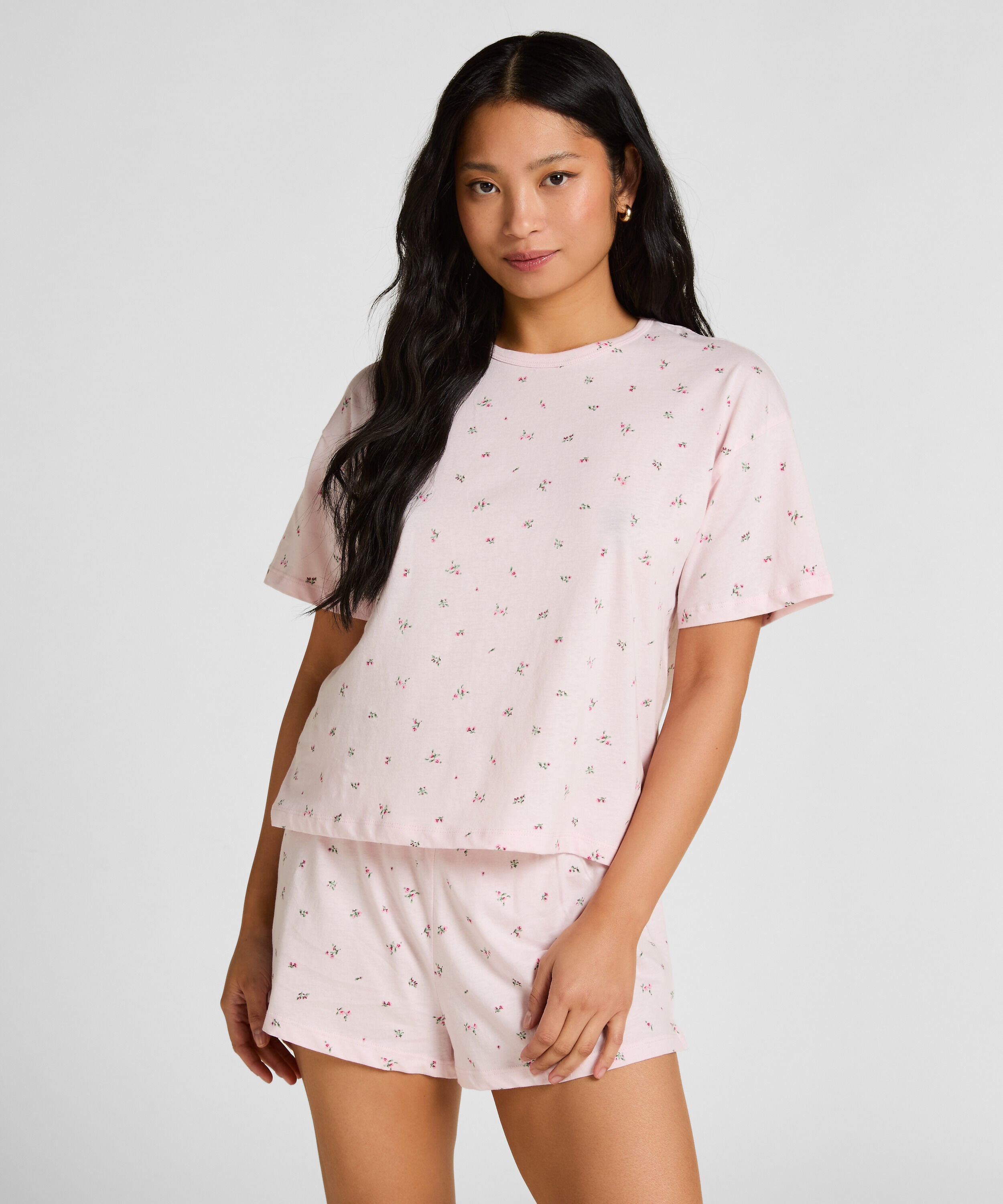 Pysjamassett Cotton, Rosa Pysjamassett Cotton, Rosa