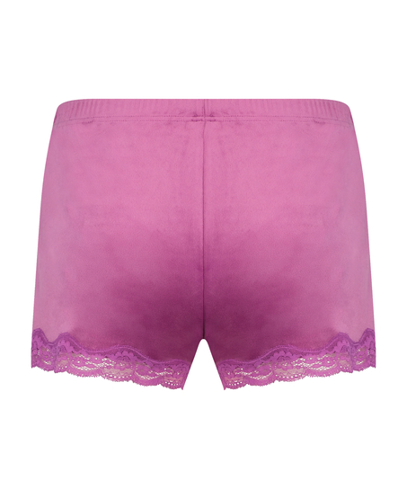 Velvet lace shorts, Lilla