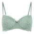 ﻿Vattert bh med bøyle Marine, Grønn