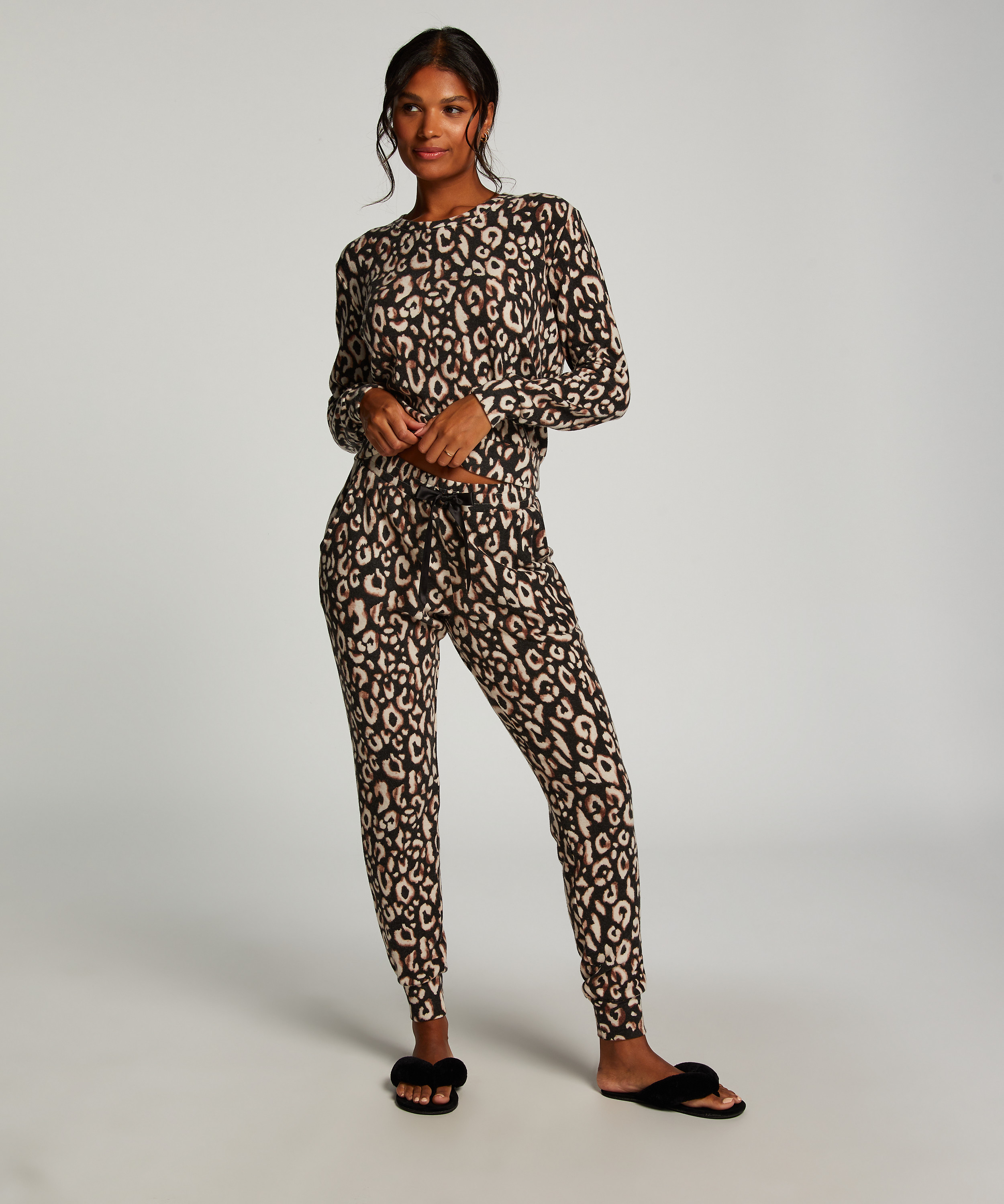 Pysjamatopp Jersey, Svart, main