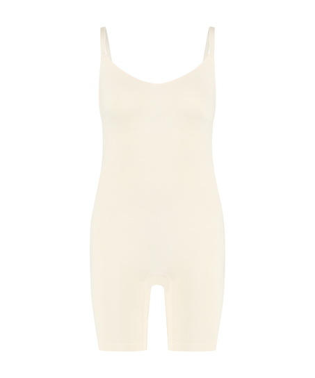S&oslash;ml&oslash;s forsterkende bodysuit med h&oslash;ye ben, Beige