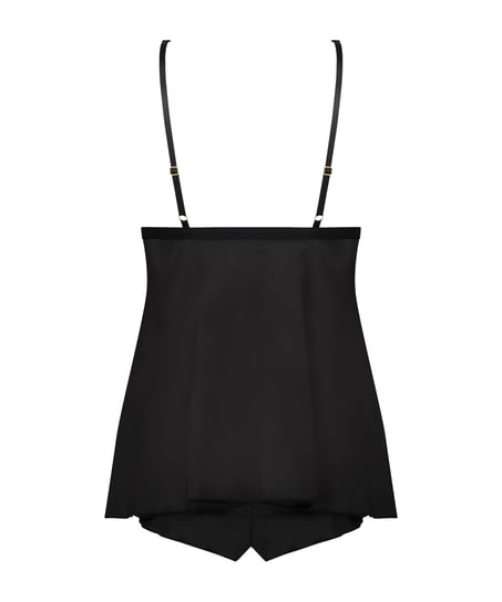 Babydoll Satin Mariah, Svart