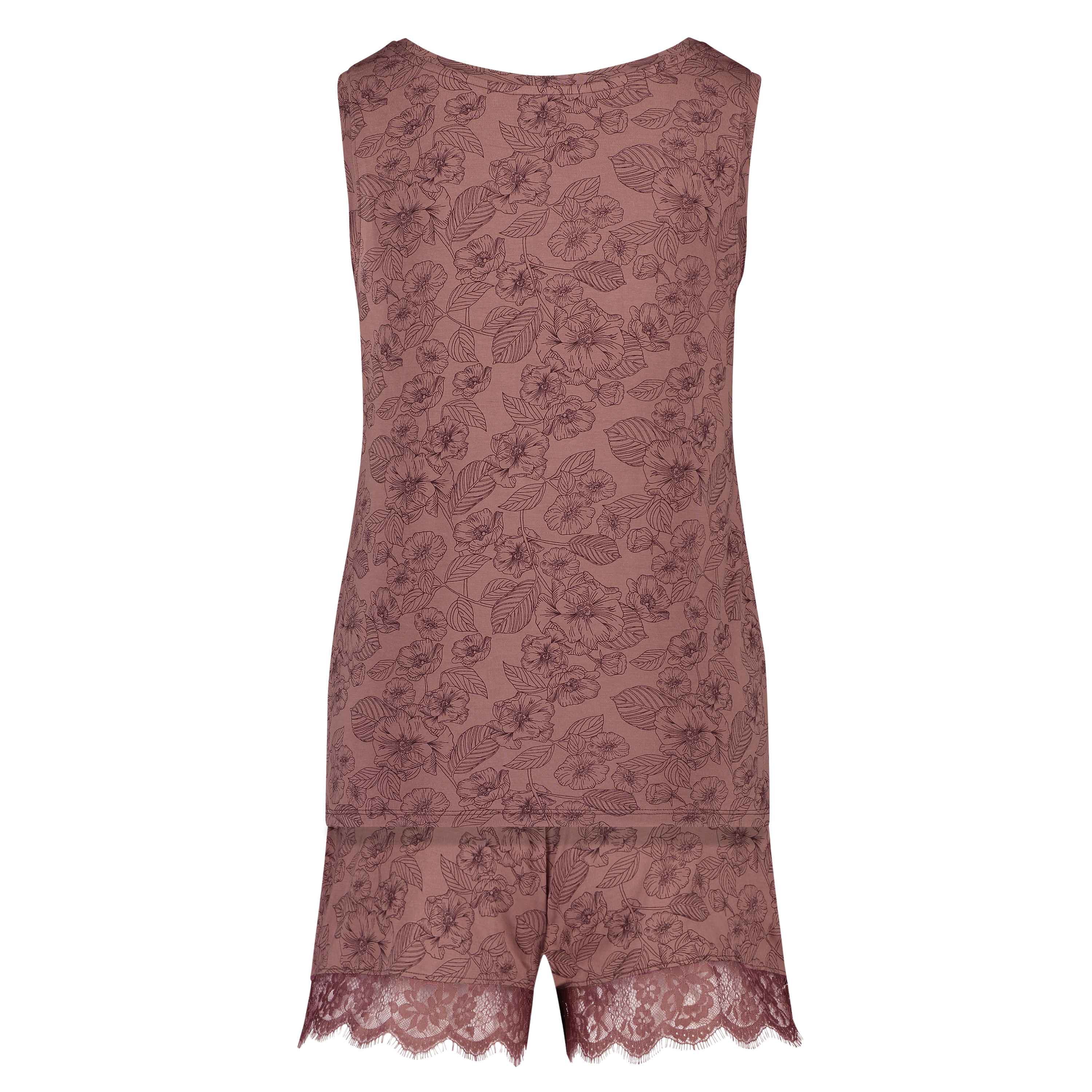 Pyjamas kort singlet-sett, Rosa, main