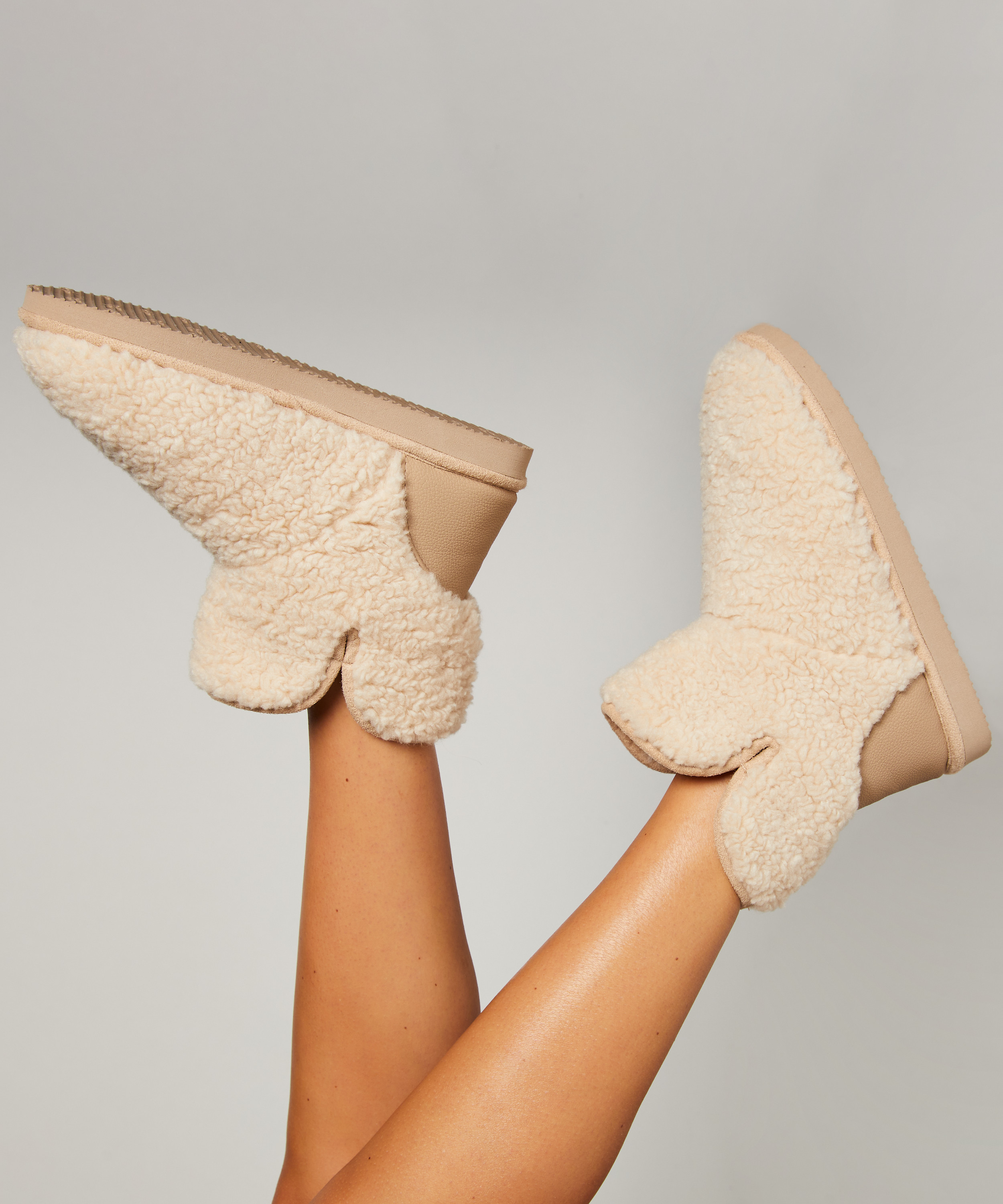 Teddy tøfler, Hvit, main