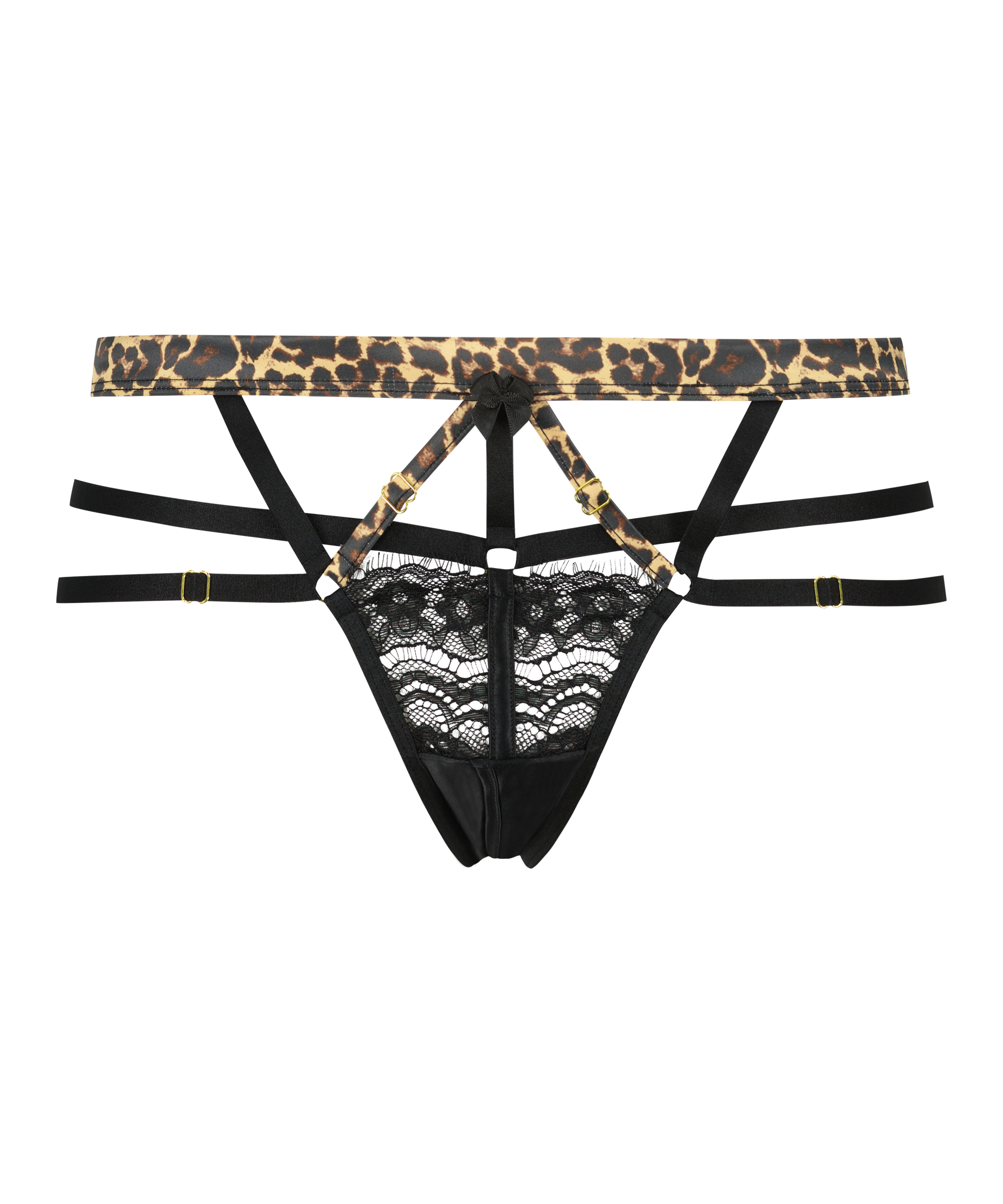 Brasiliansk truse åpent skritt Mitzy, Svart, main