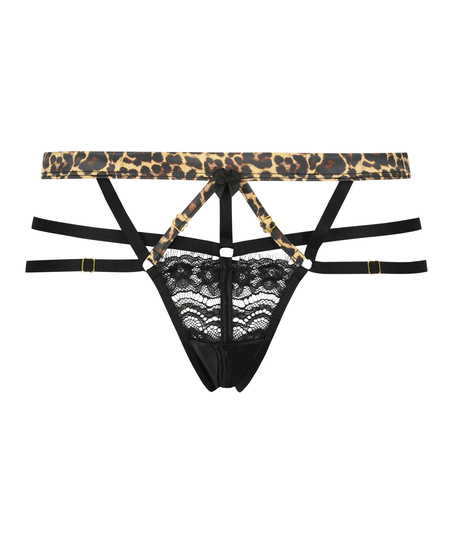 Brasiliansk truse åpent skritt Mitzy, Svart