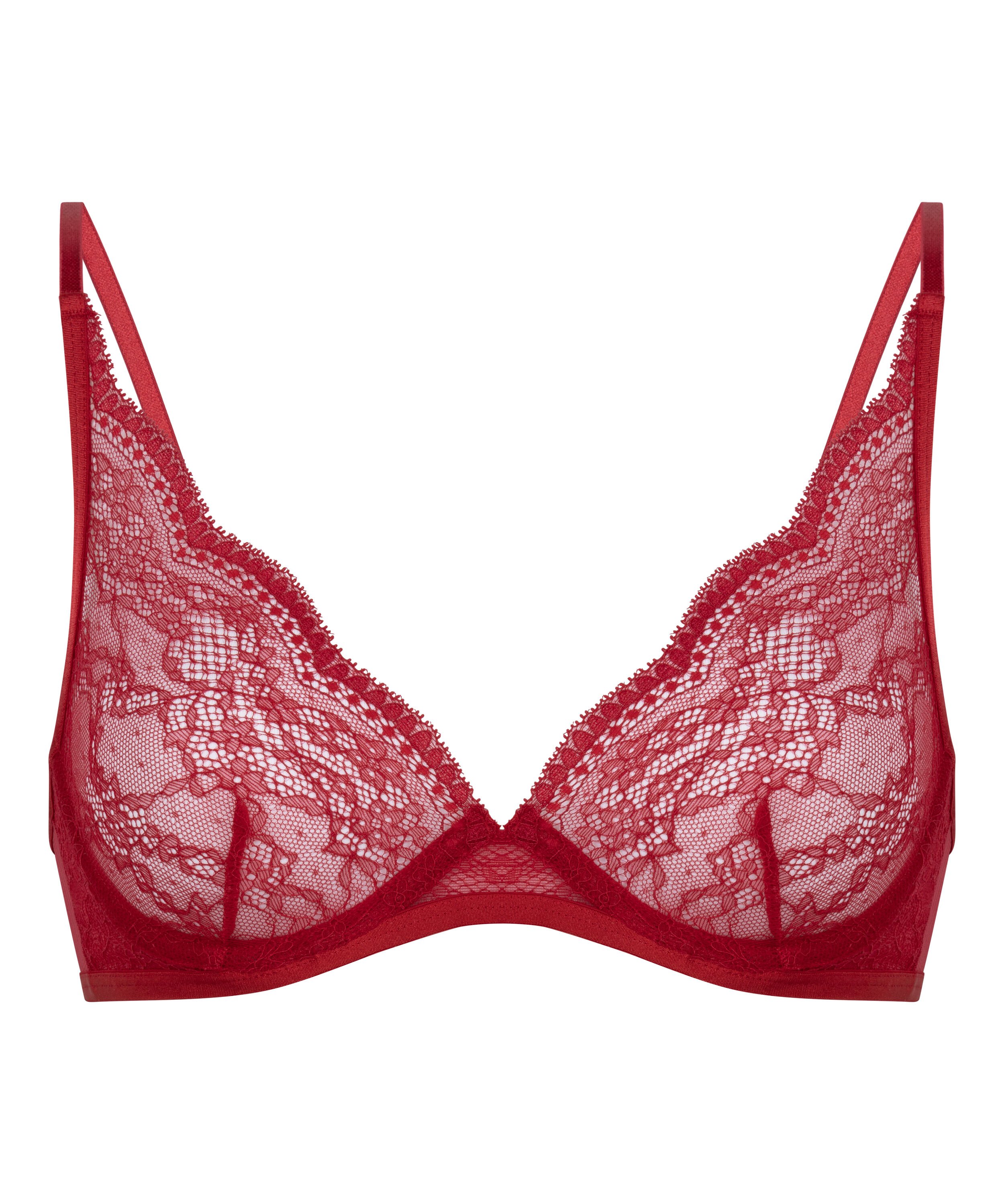 Uvattert bh med b&oslash;yle Isabelle, R&oslash;d