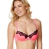 Padded underwired  bra Secret Lace contrast, Rosa