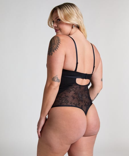 Lace Shaping Body, Svart